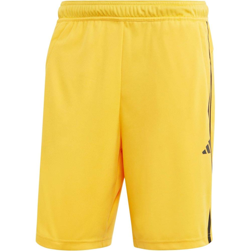 image:imageAdidas Mens Train Essentials Piqu 3Stripes ShortsActive GoldBlack