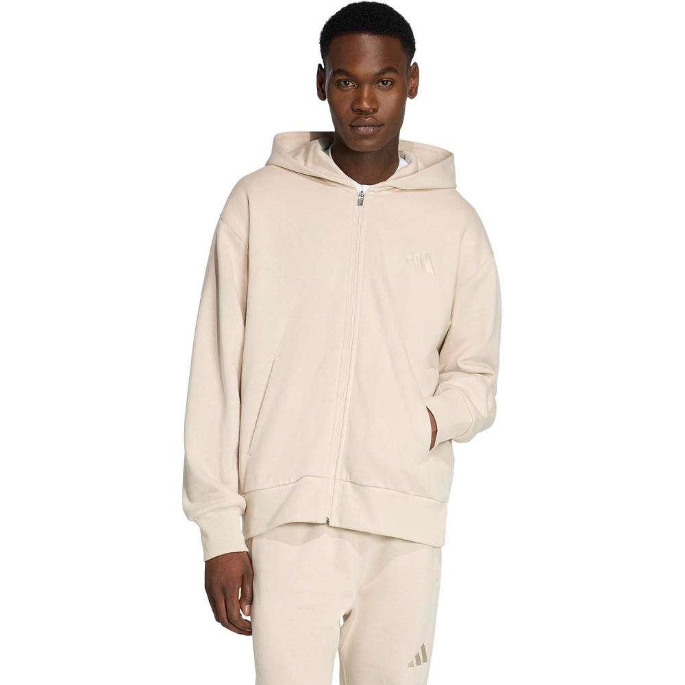 image:imageadidas Mens All Szn Fleece Full Zip HoodieCrystal Linen