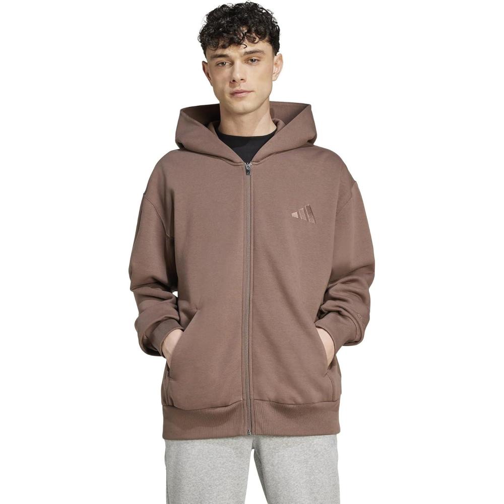 image:imageadidas Mens All Szn Fleece Full Zip HoodieEarth Strata