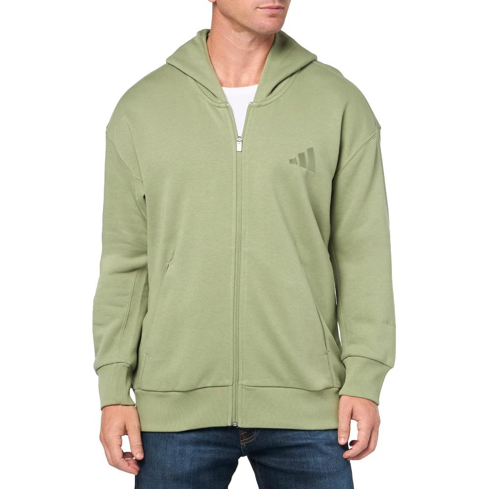 image:imageadidas Mens All Szn Fleece Full Zip HoodieTent Green
