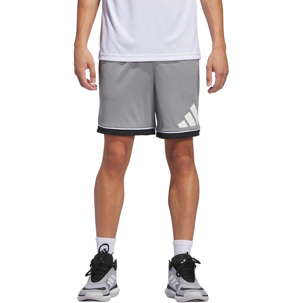 image:imageadidas Mens Badge of Sport Basketball Shorts Scarle SGreyBlack