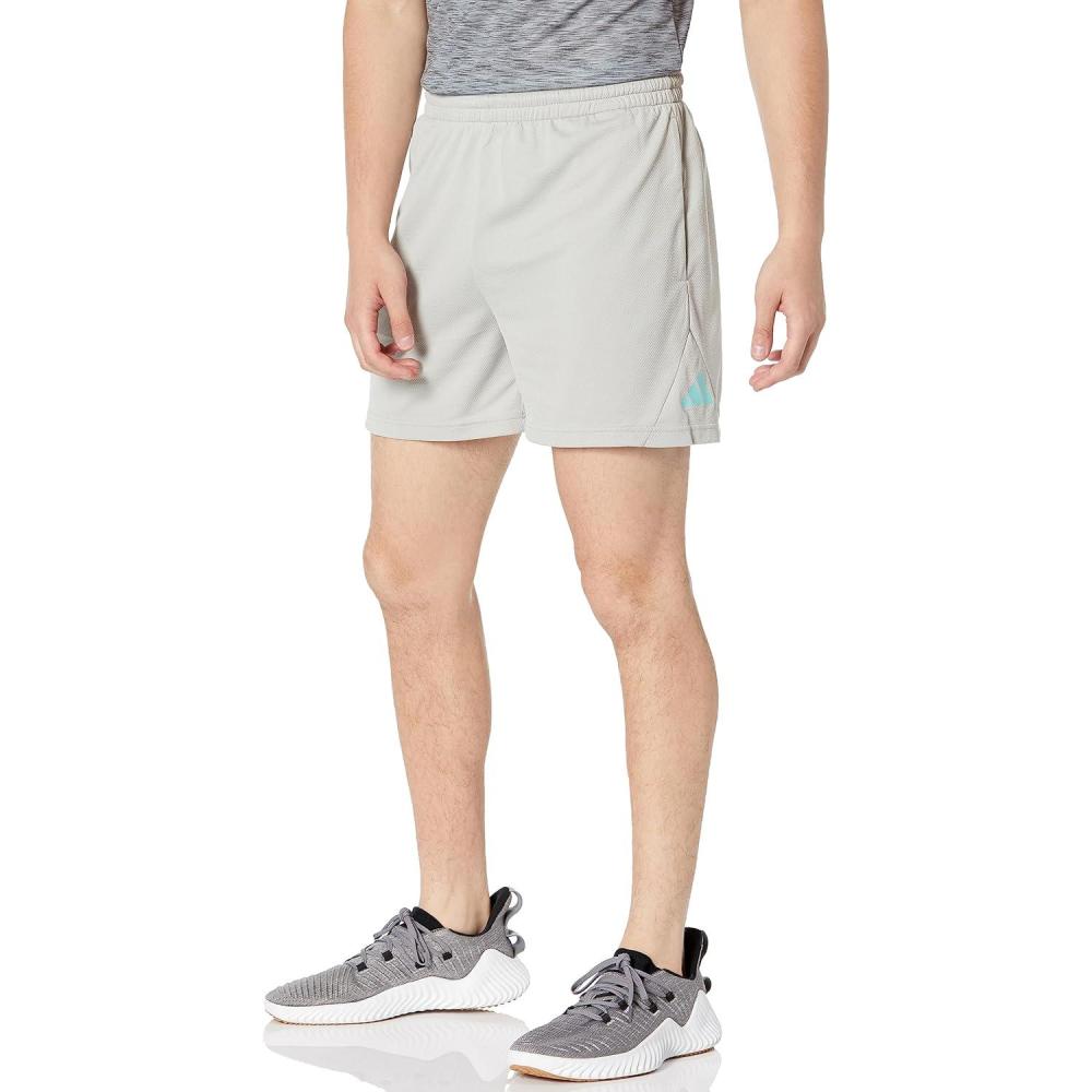 image:imageadidas Mens Badge of Sport Basketball Shorts Scarle SMetal Grey