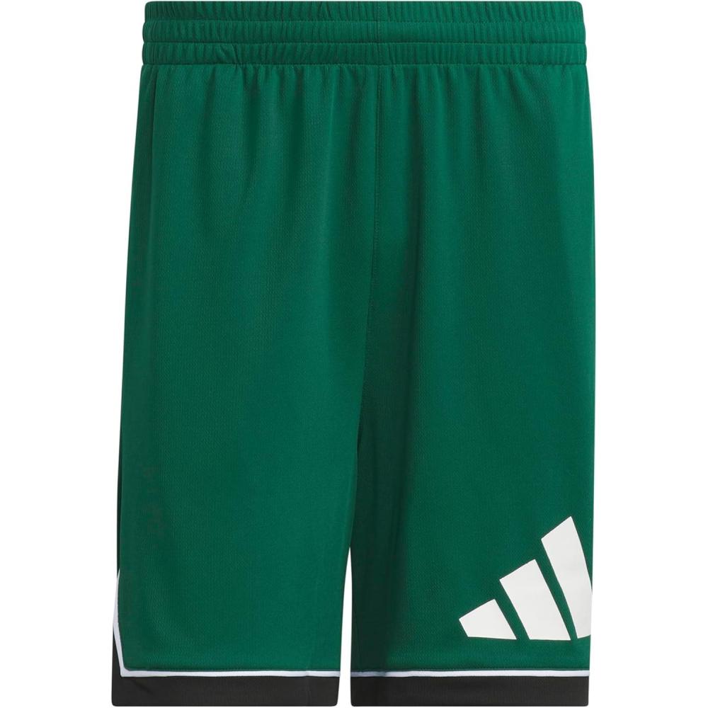 image:imageadidas Mens Badge of Sport Basketball Shorts Scarle STeam Dark GreenBlack