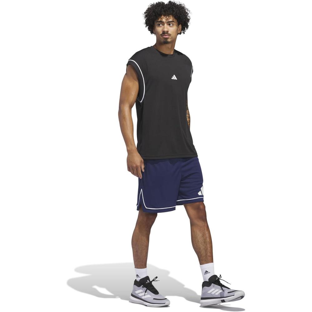 image:imageadidas Mens Badge of Sport Basketball Shorts Scarle STeam Navy BlueTeam Navy Blue