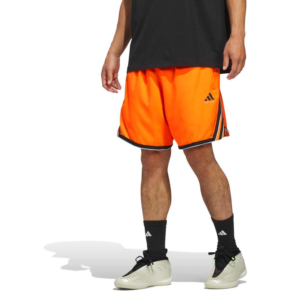 image:imageadidas Mens Crazylite Basketball ShortsLucid OrangeIcey Blue