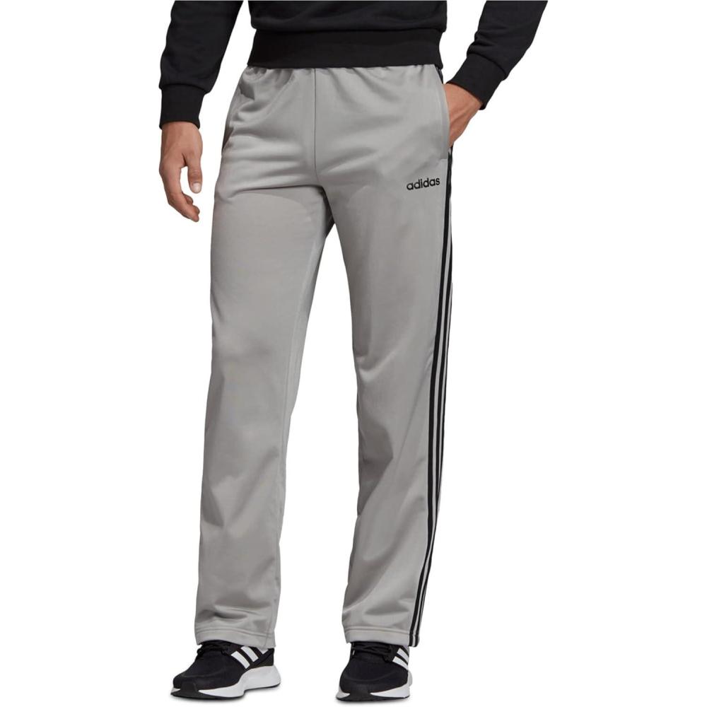 image:imageadidas Mens Essentials 3Stripes Regular Tricot PantsGreyBlack