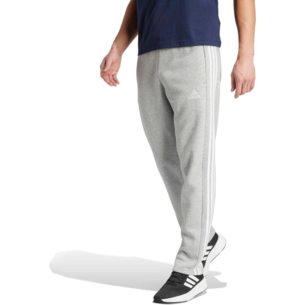 image:imageadidas Mens Essentials 3Stripes Regular Tricot PantsMedium Grey Heather