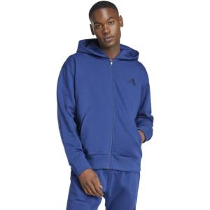 adidas Men’s All Szn Fleece Full Zip Hoodie(Dark Blue)
