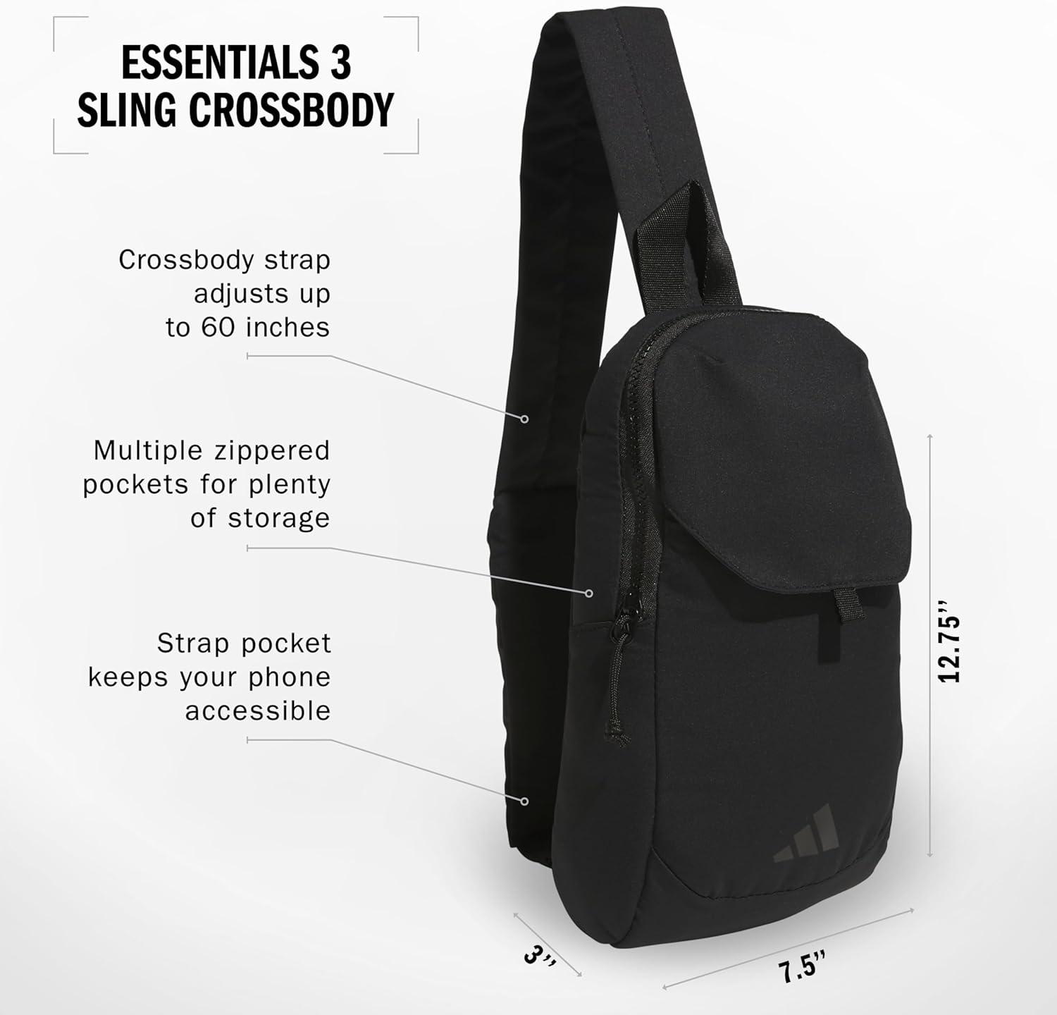 image:imageadidas Essentials Crossbody Athletic Sling Bag with Phone PocketBlack