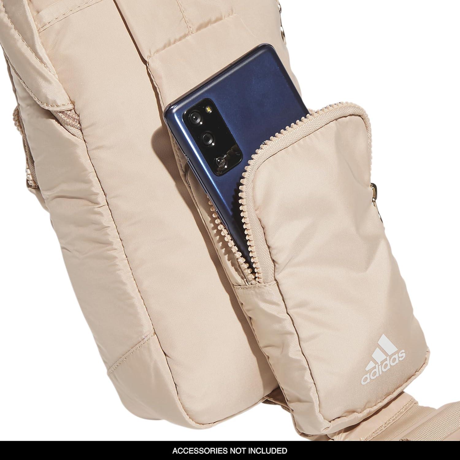 image:imageadidas Essentials Crossbody Athletic Sling Bag with Phone PocketMagic BeigeOff WhiteGilver20