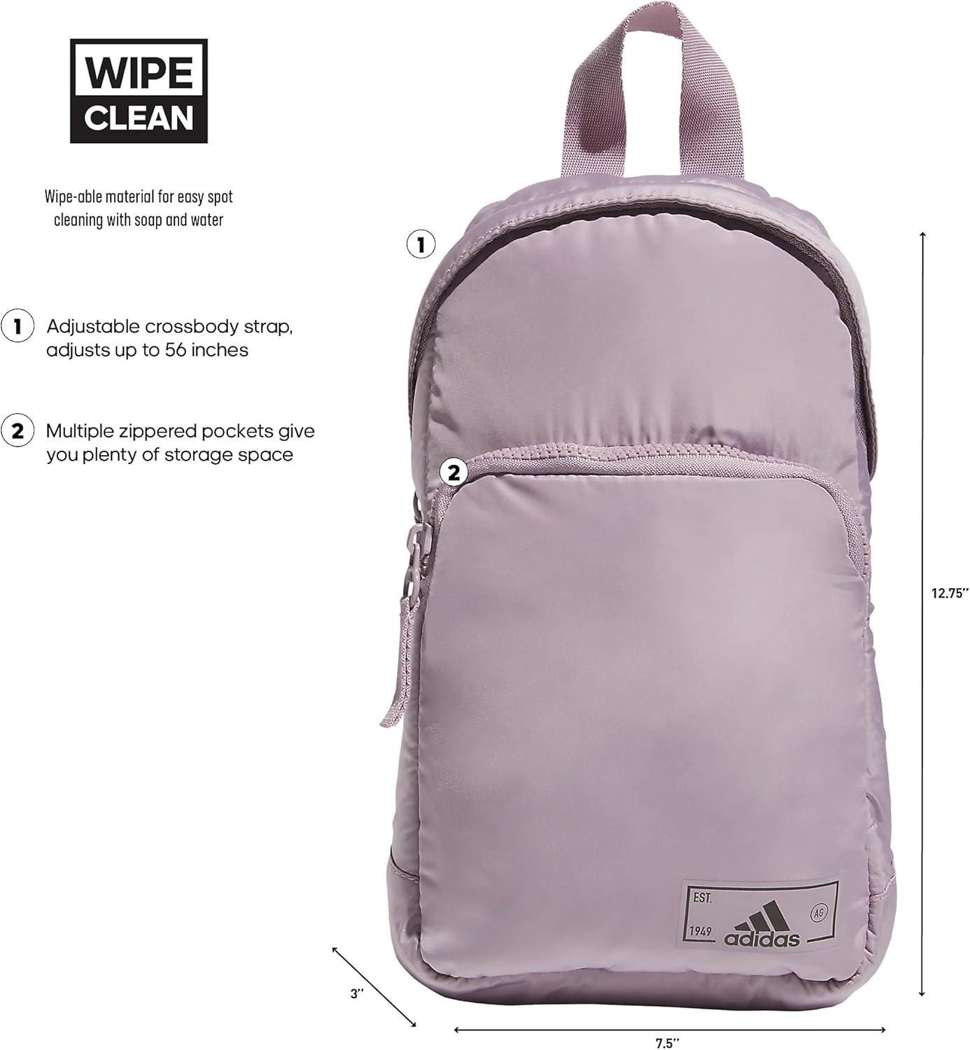 image:imageadidas Essentials Crossbody Athletic Sling Bag with Phone PocketPreloved Fig PurpleBlack20