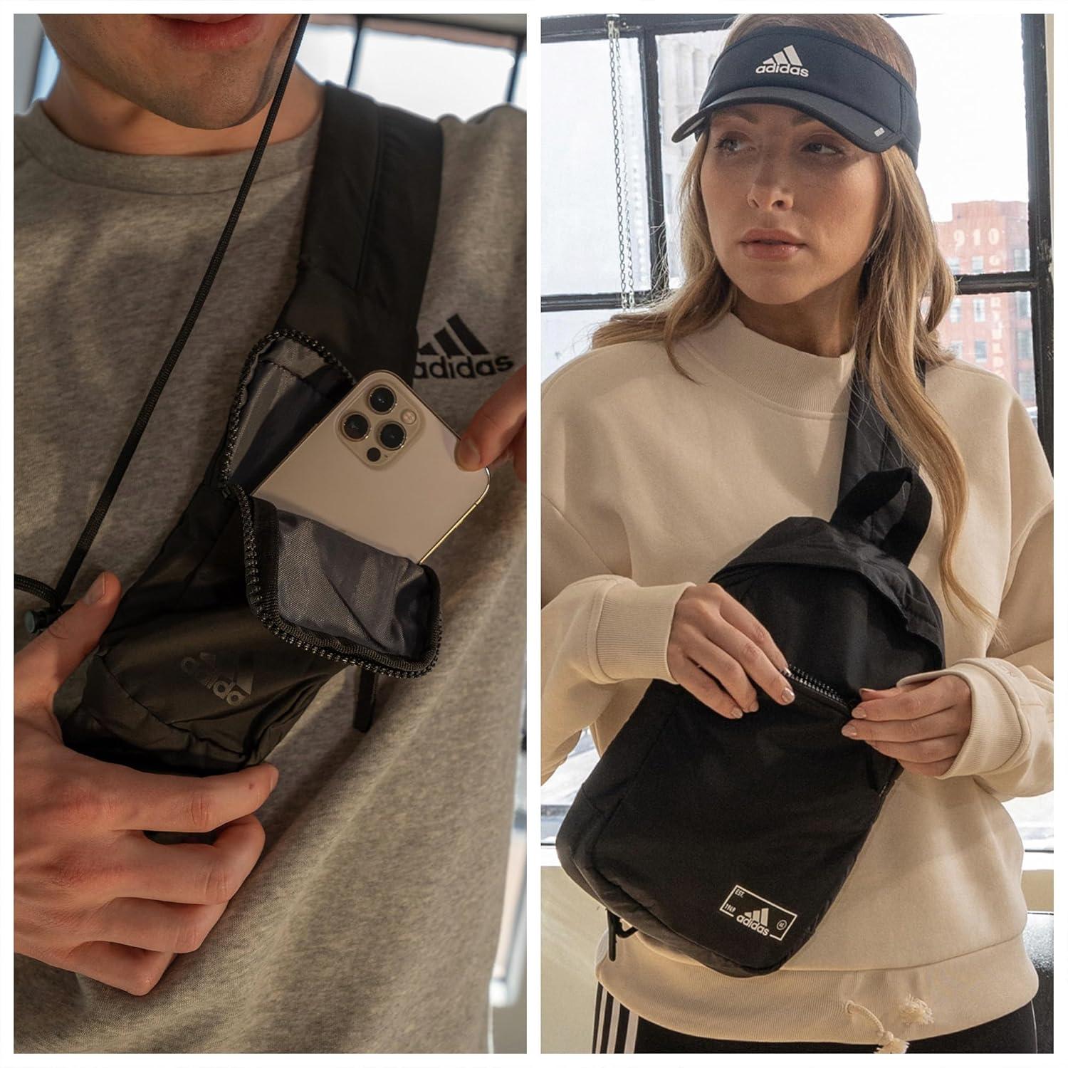 image:imageadidas Essentials Crossbody Athletic Sling Bag with Phone PocketPreloved Fig PurpleBlack20
