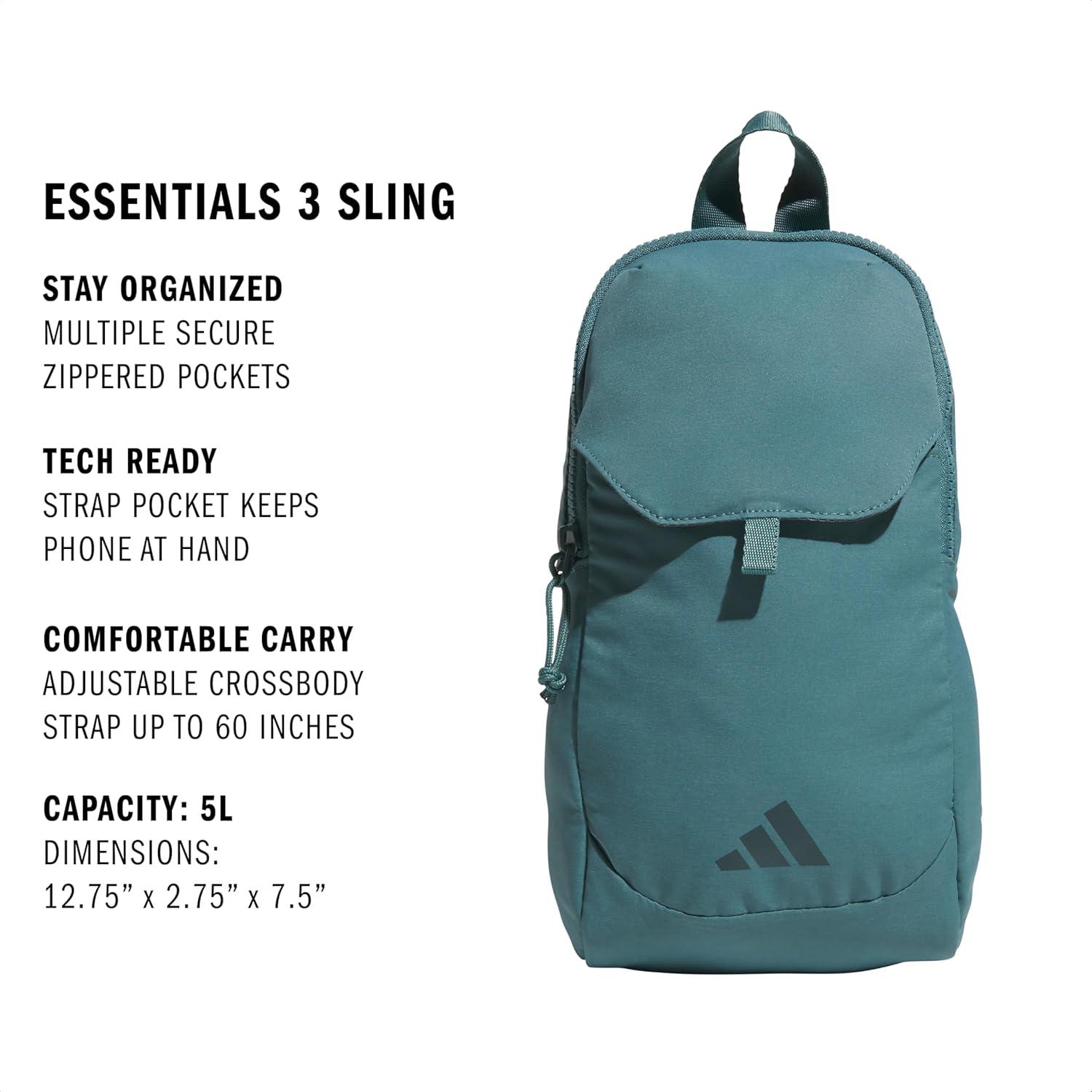 image:imageadidas Essentials Crossbody Athletic Sling Bag with Phone PocketPreloved Teal GreenAurora Green Ivy