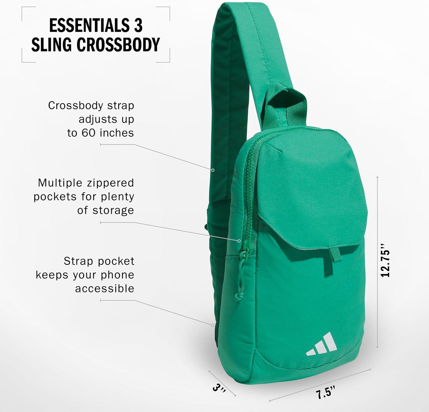 image:imageadidas Essentials Crossbody Athletic Sling Bag with Phone PocketSemi Court Green
