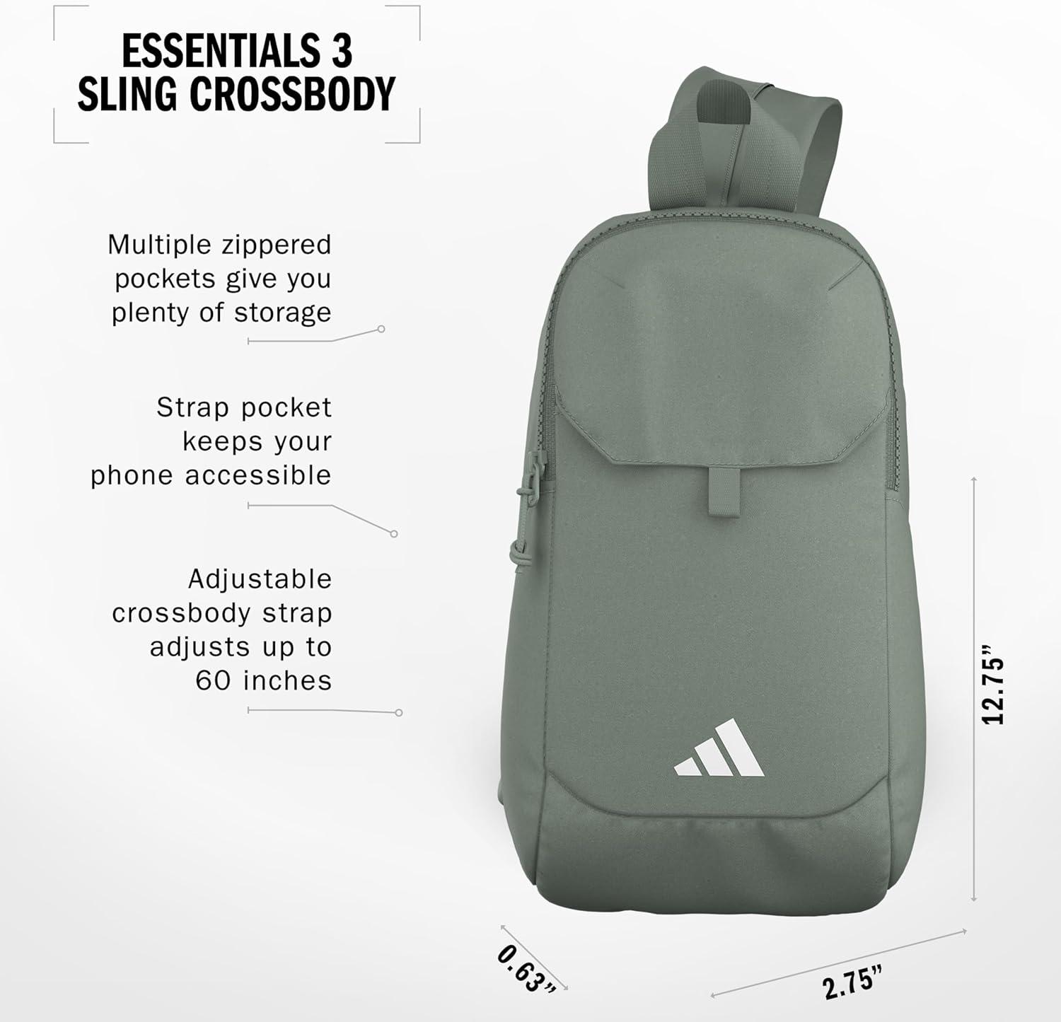 image:imageadidas Essentials Crossbody Athletic Sling Bag with Phone PocketSilver Green
