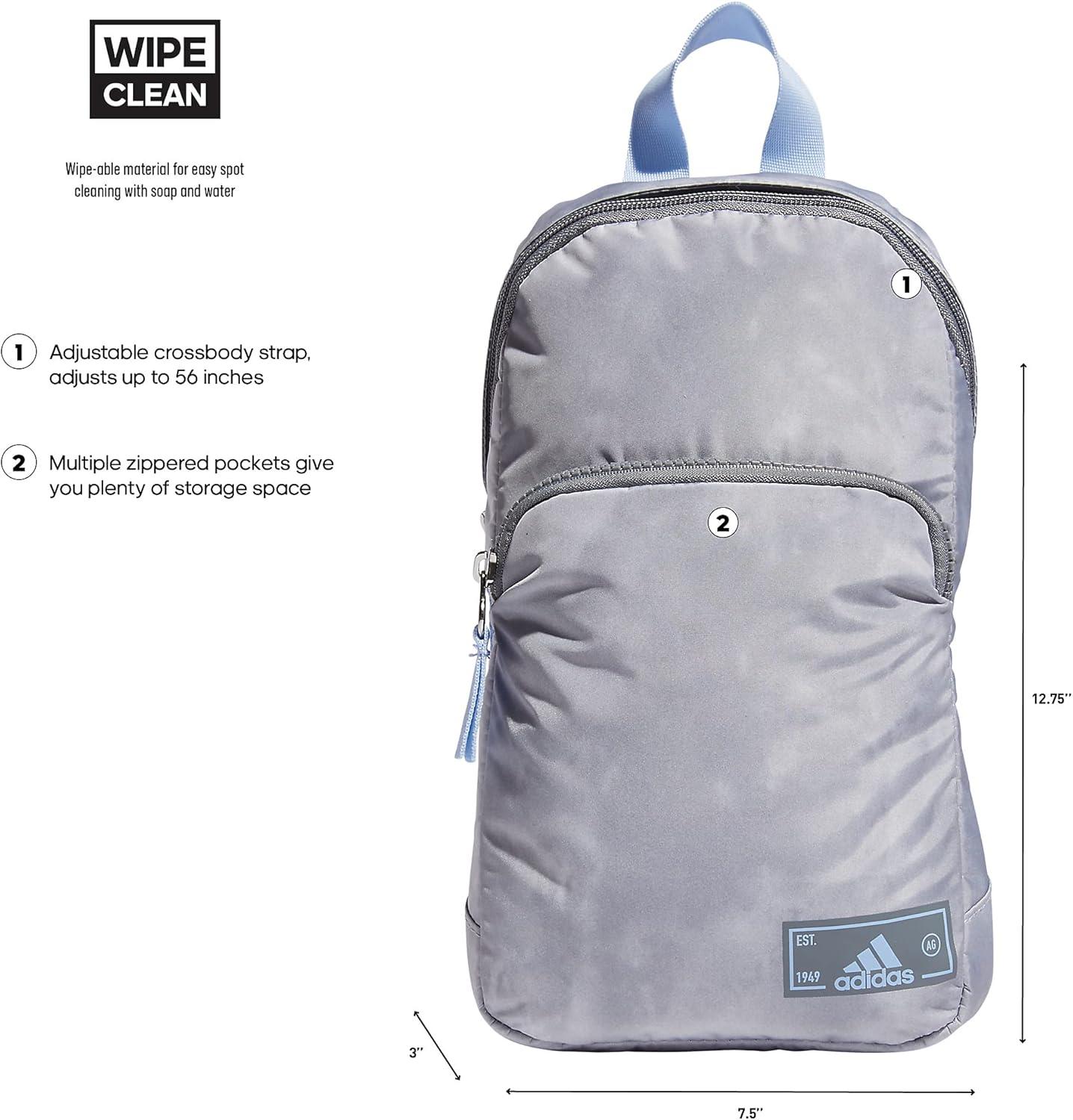 image:imageadidas Essentials Crossbody Athletic Sling Bag with Phone PocketStone Wash GreyBlue Dawn20