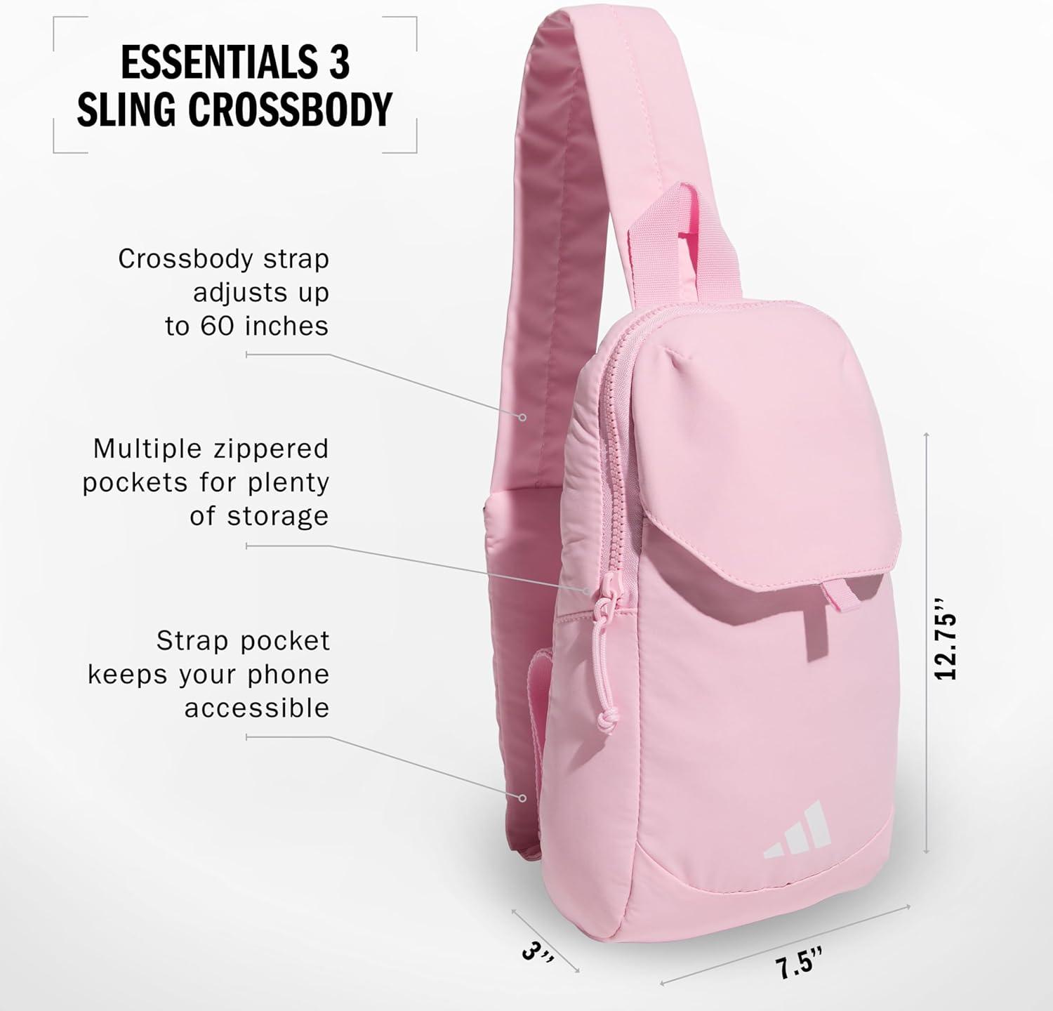image:imageadidas Essentials Crossbody Athletic Sling Bag with Phone PocketTrue Pink