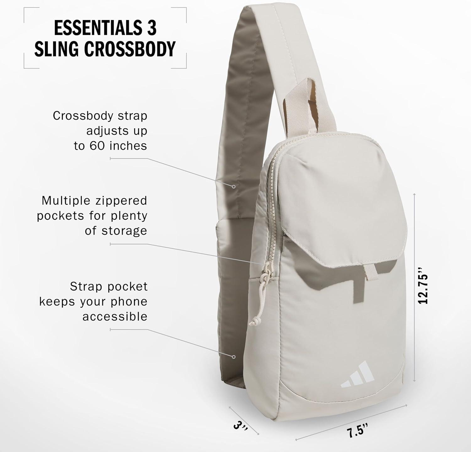 image:imageadidas Essentials Crossbody Athletic Sling Bag with Phone PocketWonder Alumina Grey