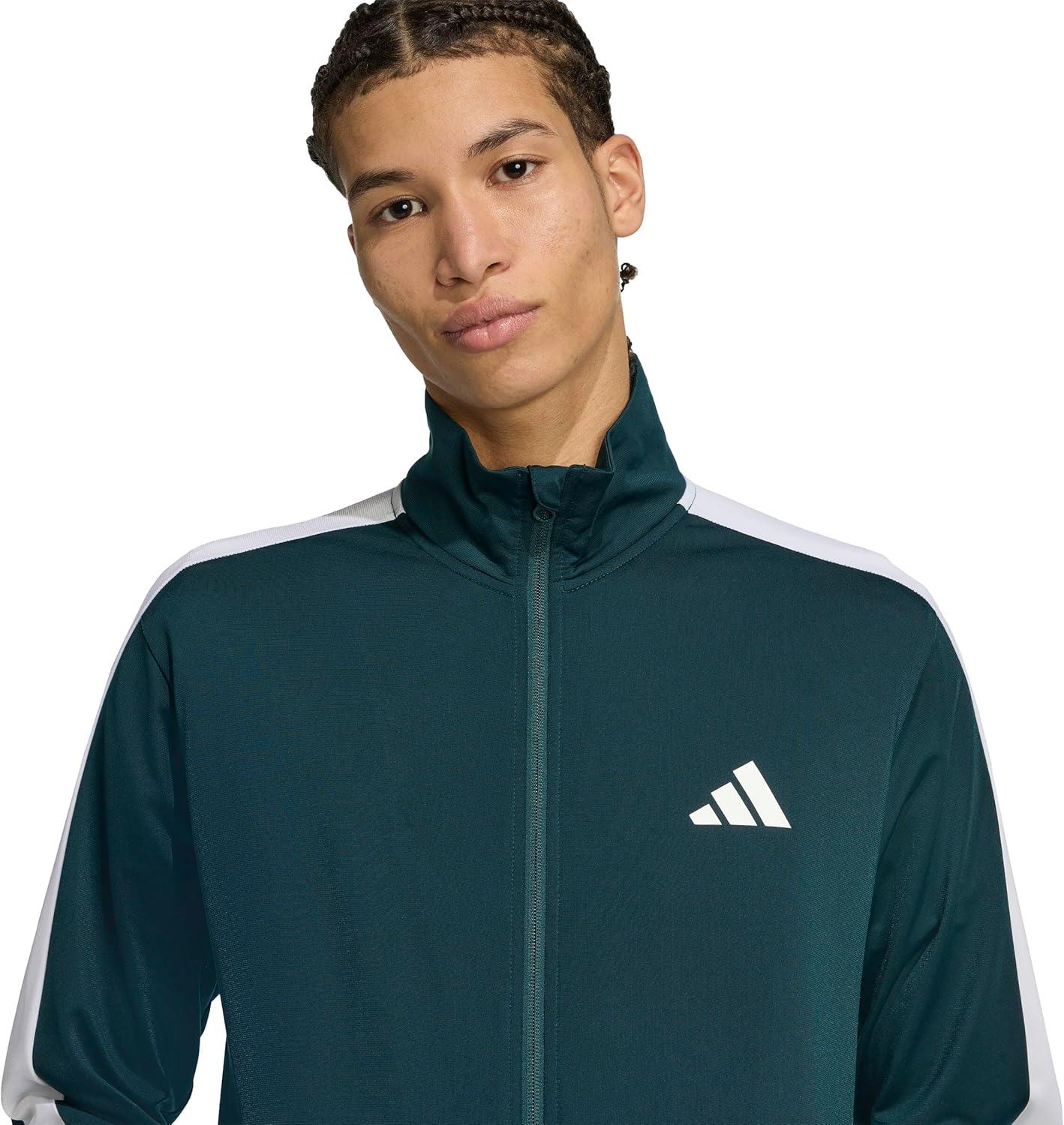 image:imageadidas Mens Colorblock Track TopAurora IvyWhite