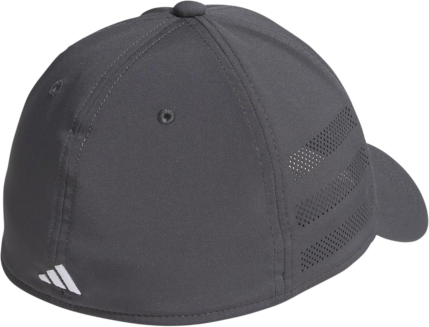 image:imageadidas Mens Gameday 5 Stretch Fit Hat Athletic Structured Baseball CapGrey SixWhite4