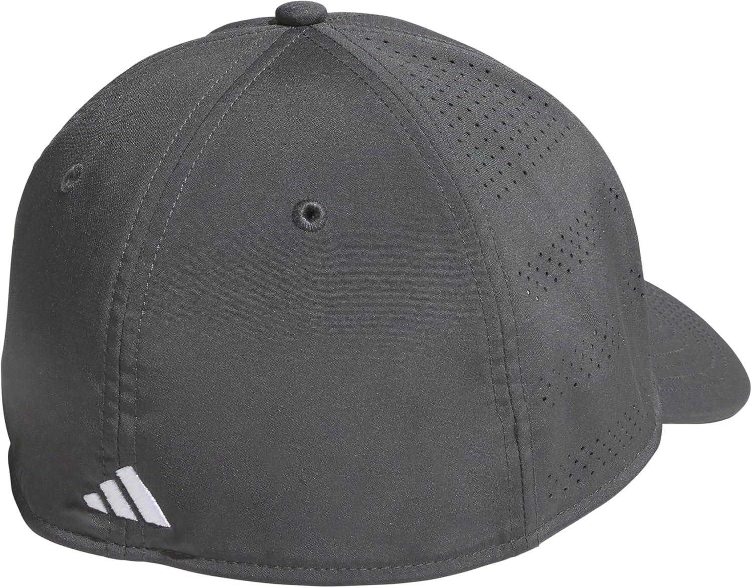 image:imageadidas Mens Gameday 5 Stretch Fit Hat Athletic Structured Baseball CapGrey SixWhite5