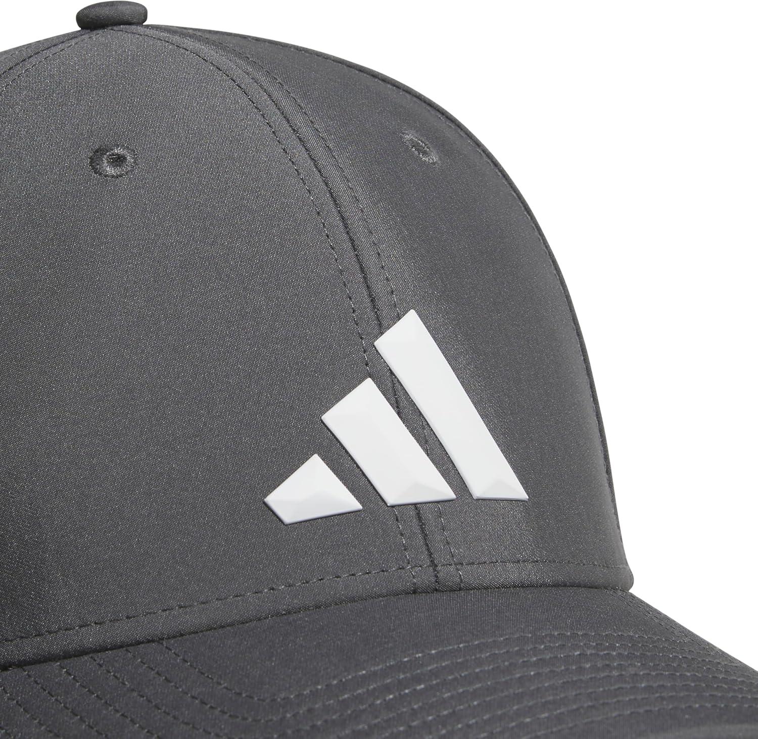 image:imageadidas Mens Gameday 5 Stretch Fit Hat Athletic Structured Baseball CapGrey SixWhite5