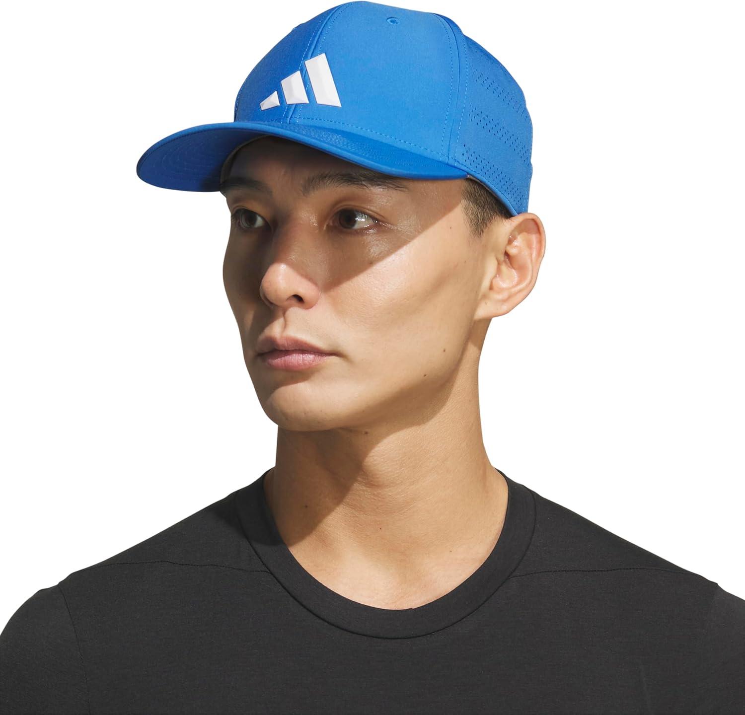 image:imageadidas Mens Gameday 5 Stretch Fit Hat Athletic Structured Baseball CapRay BlueWhite5