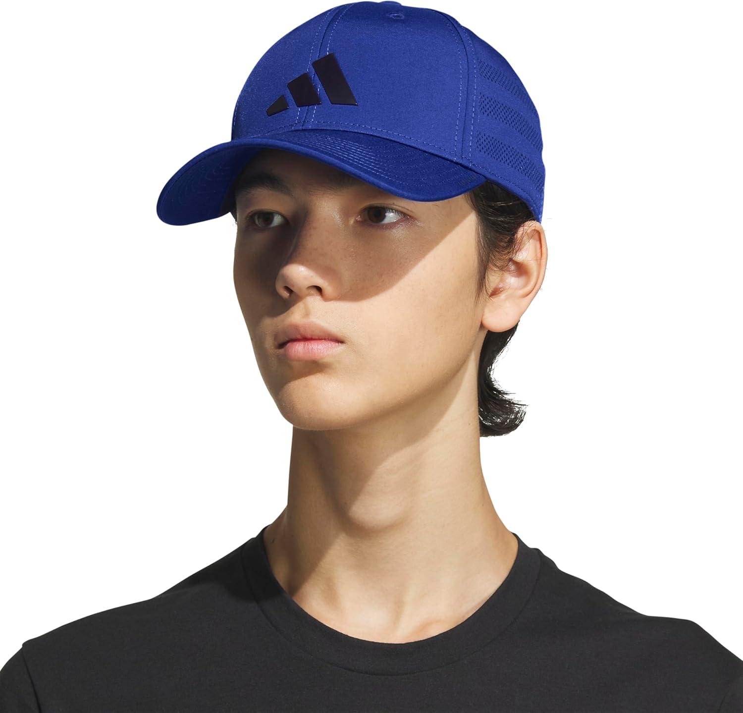 image:imageadidas Mens Gameday 5 Stretch Fit Hat Athletic Structured Baseball CapSemi Lucid BlueLegend Ink Blue4