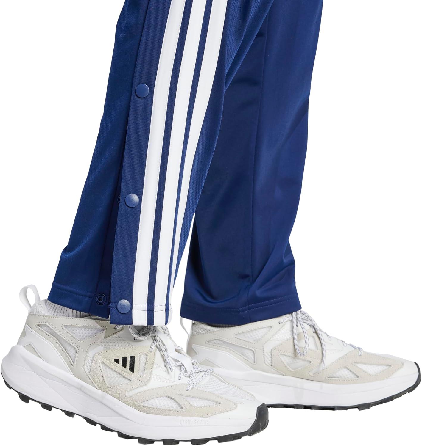 image:imageadidas Mens Snap Track PantsDark BlueWhite