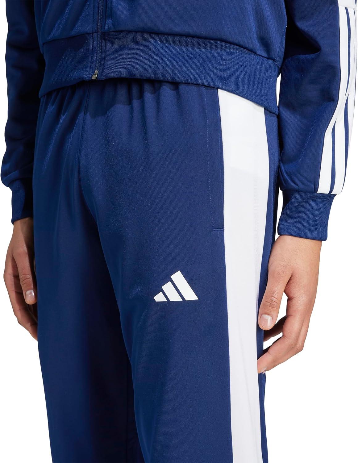image:imageadidas Mens Snap Track PantsDark BlueWhite