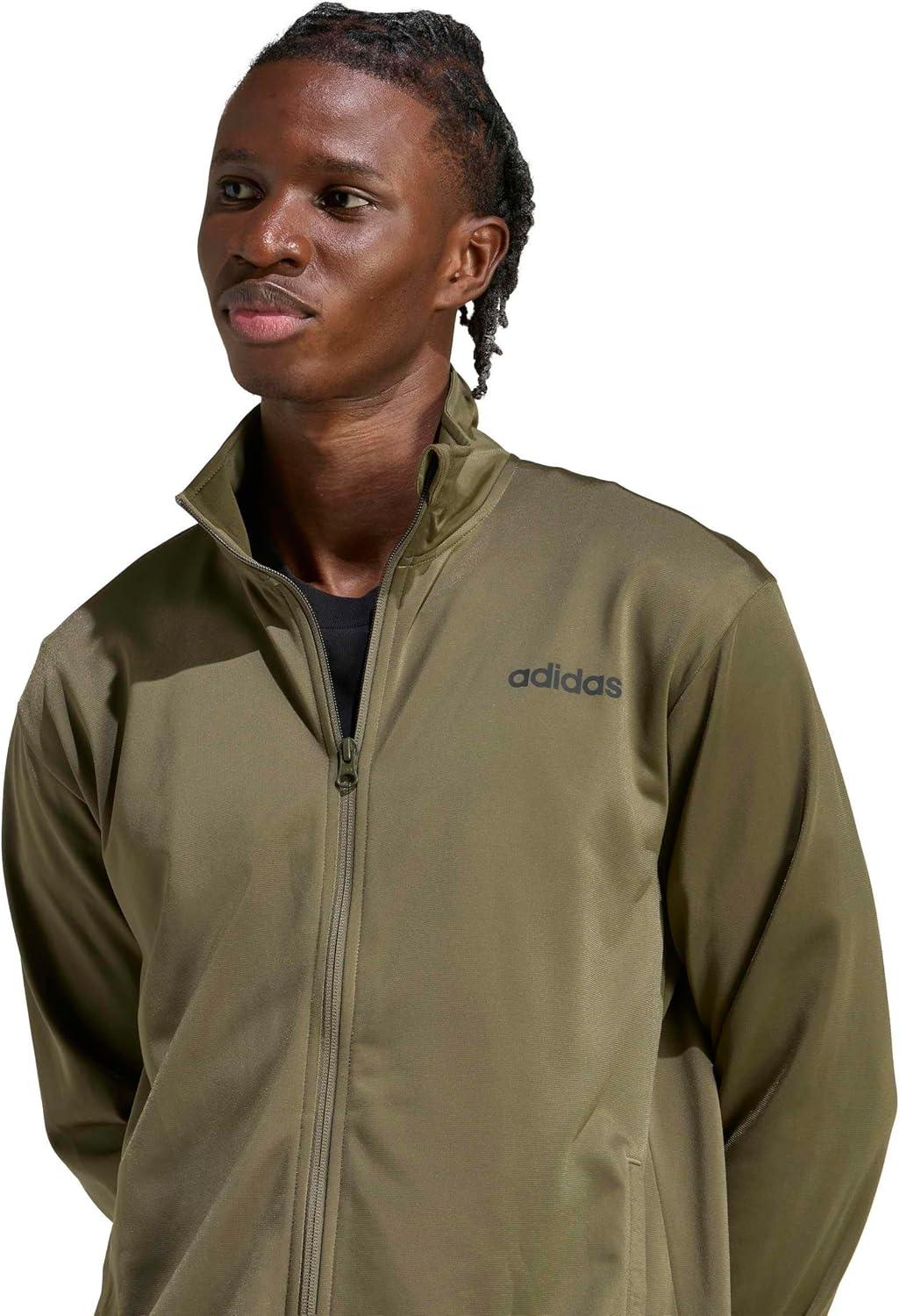 image:imageadidas Mens Train Linear Track SuitOlive Strata