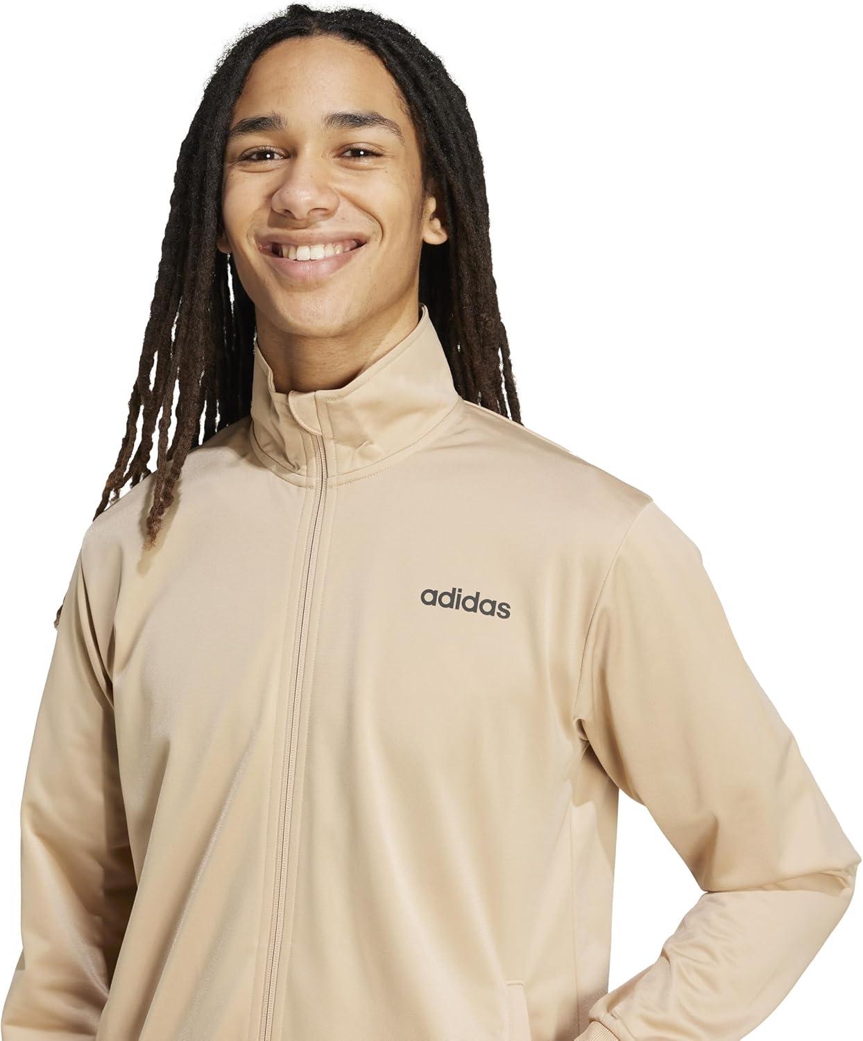 image:imageadidas Mens Train Linear Track SuitWarm Sandstone
