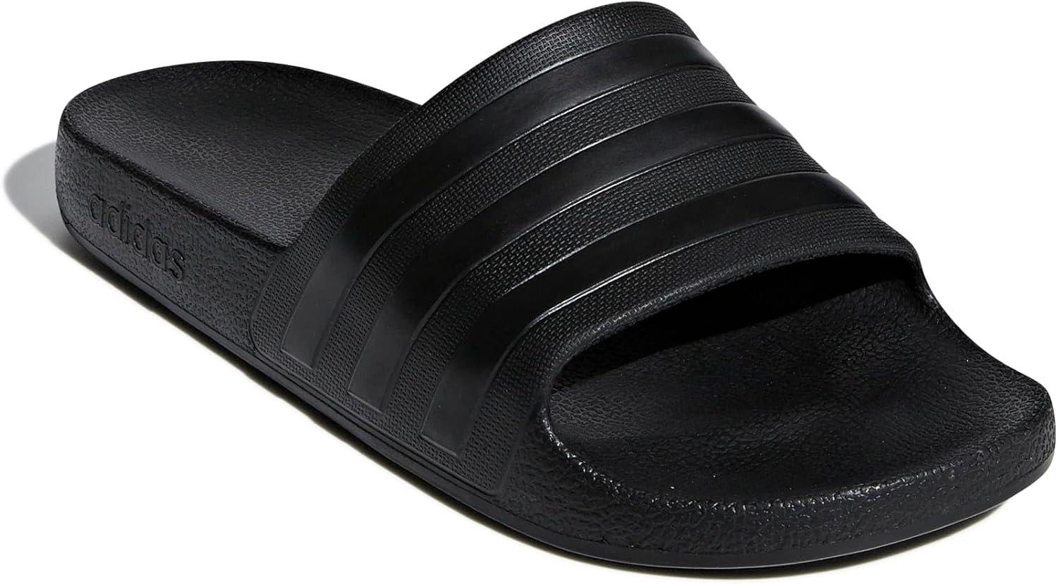 image:imageadidas Unisex Adult Adilette Aqua Slide SandalBlackBlackBlack2020