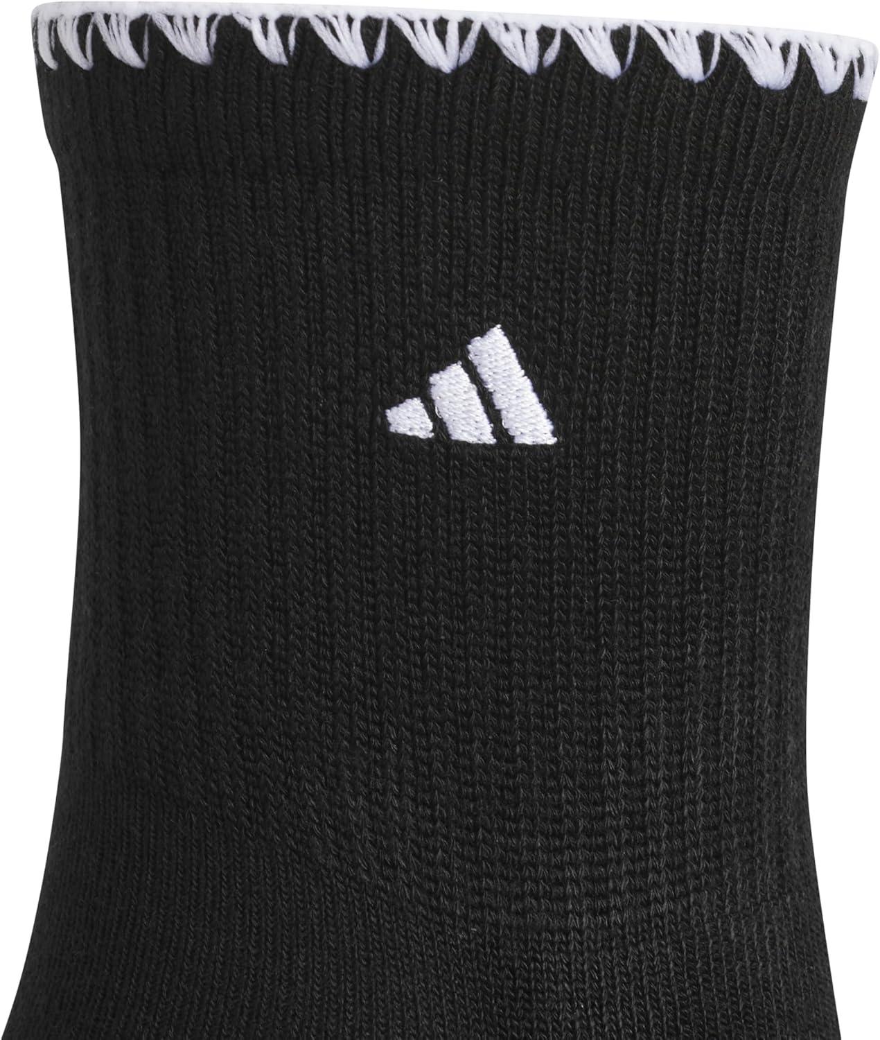 image:imageadidas Womens Cushioned Sport High Quarter Socks 3 Pairs Durable amp ComfortableBlackClear Onix GreyWhiteLuxe