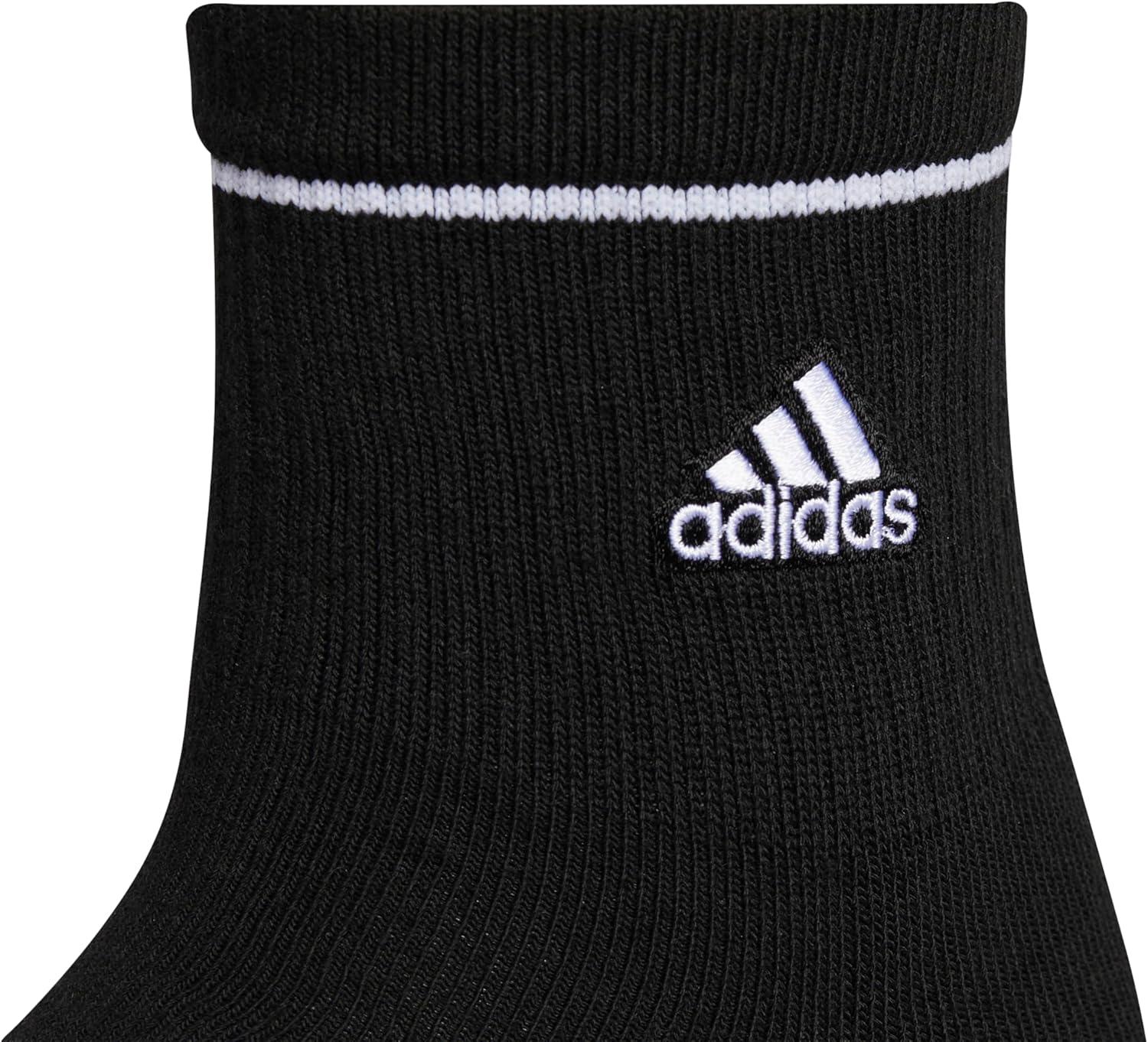 image:imageadidas Womens Cushioned Sport High Quarter Socks 3 Pairs Durable amp ComfortableBlackWhite2