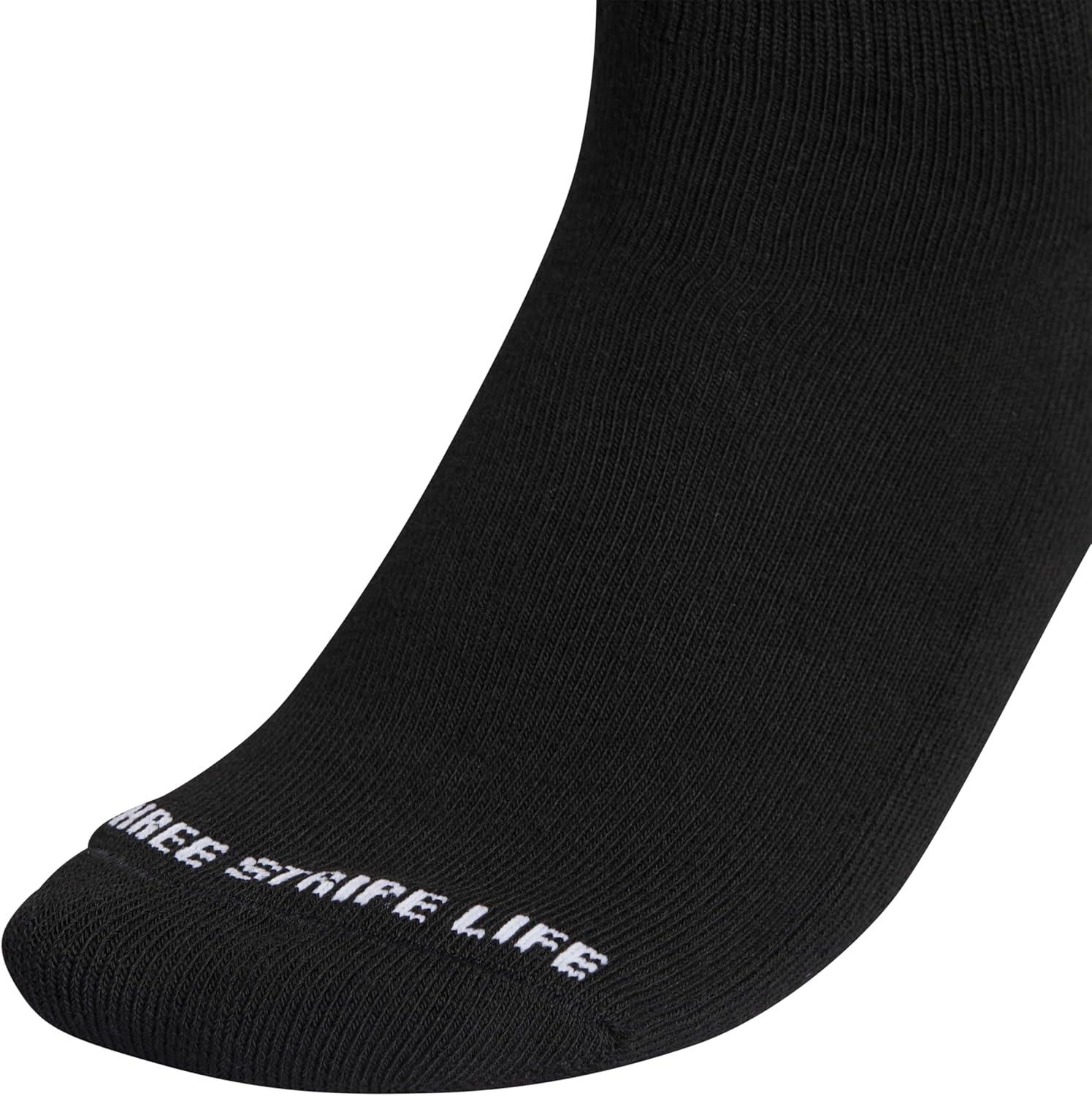 image:imageadidas Womens Cushioned Sport High Quarter Socks 3 Pairs Durable amp ComfortableBlackWhite2