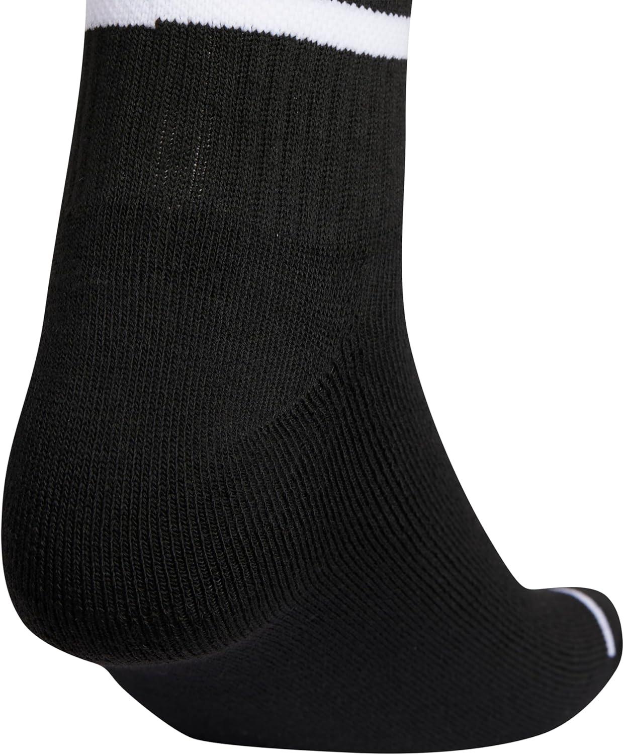 image:imageadidas Womens Cushioned Sport High Quarter Socks 3 Pairs Durable amp ComfortableBlackWhite3stripe3