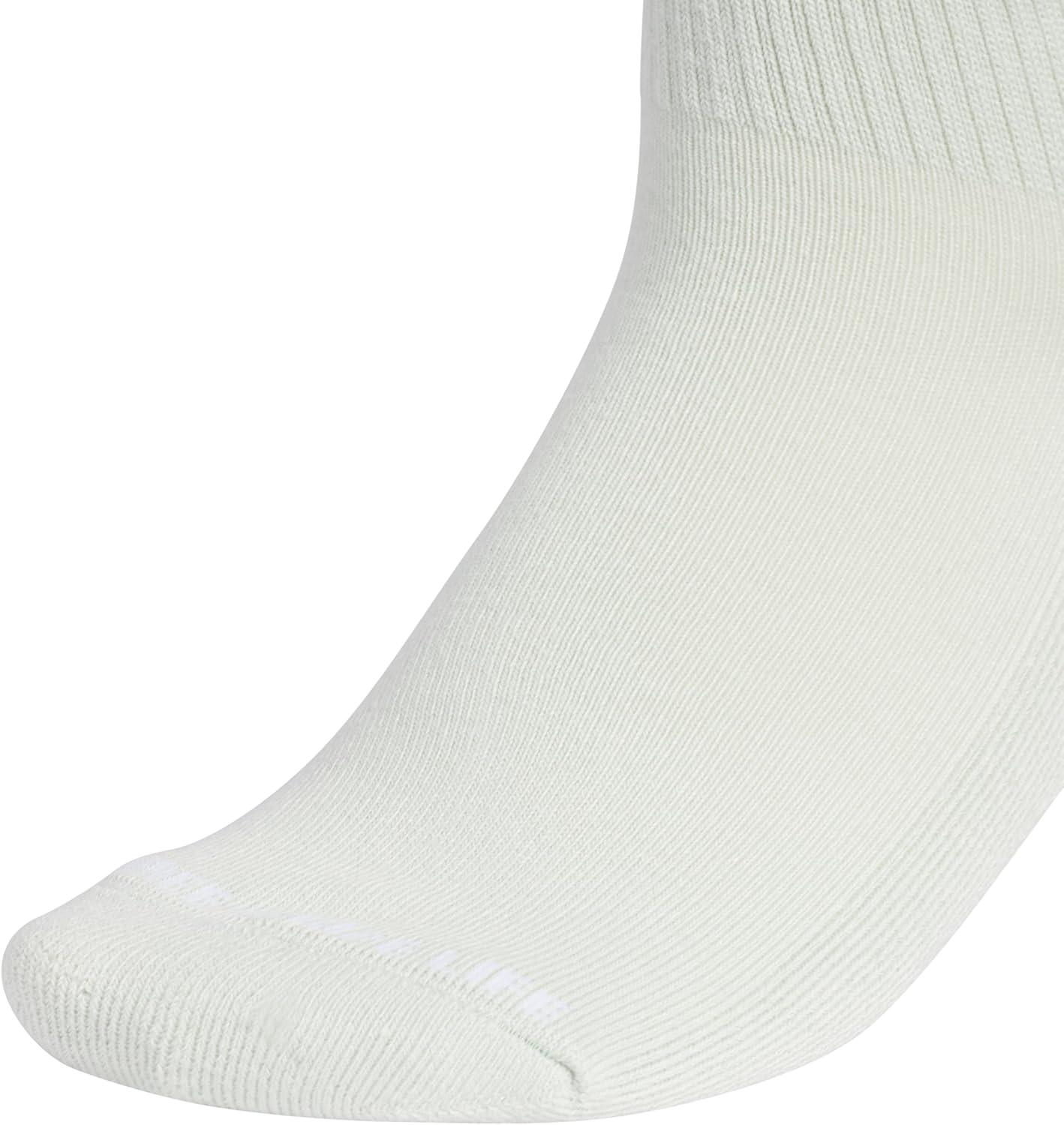 image:imageadidas Womens Cushioned Sport High Quarter Socks 3 Pairs Durable amp ComfortableLinen GreenWonder BeigeWhite2