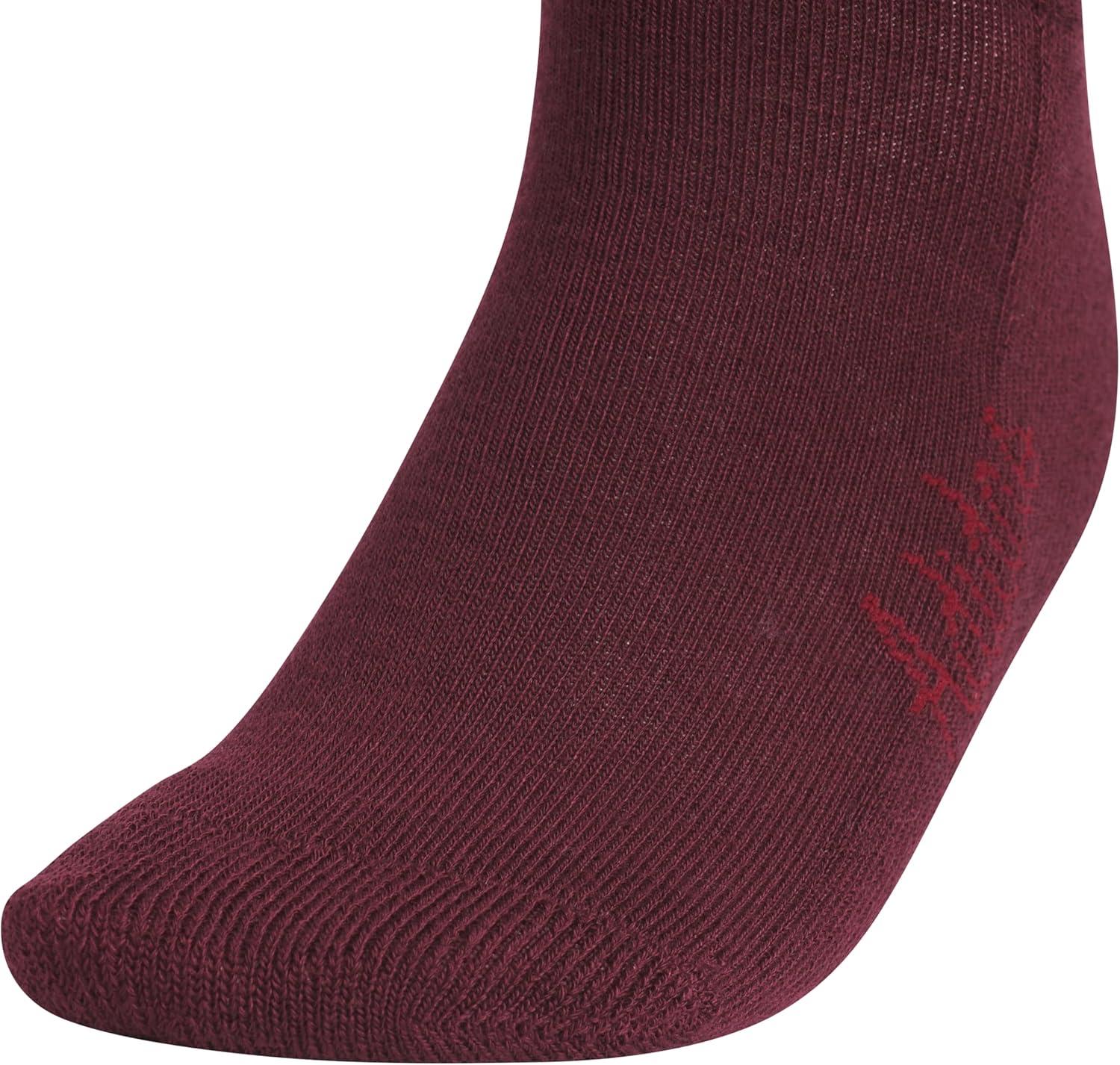 image:imageadidas Womens Cushioned Sport High Quarter Socks 3 Pairs Durable amp ComfortableMaroonMagic Mauve PurpleWhiteLuxe