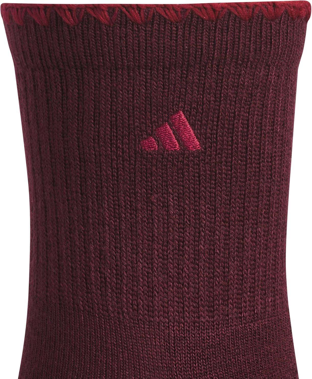 image:imageadidas Womens Cushioned Sport High Quarter Socks 3 Pairs Durable amp ComfortableMaroonMagic Mauve PurpleWhiteLuxe