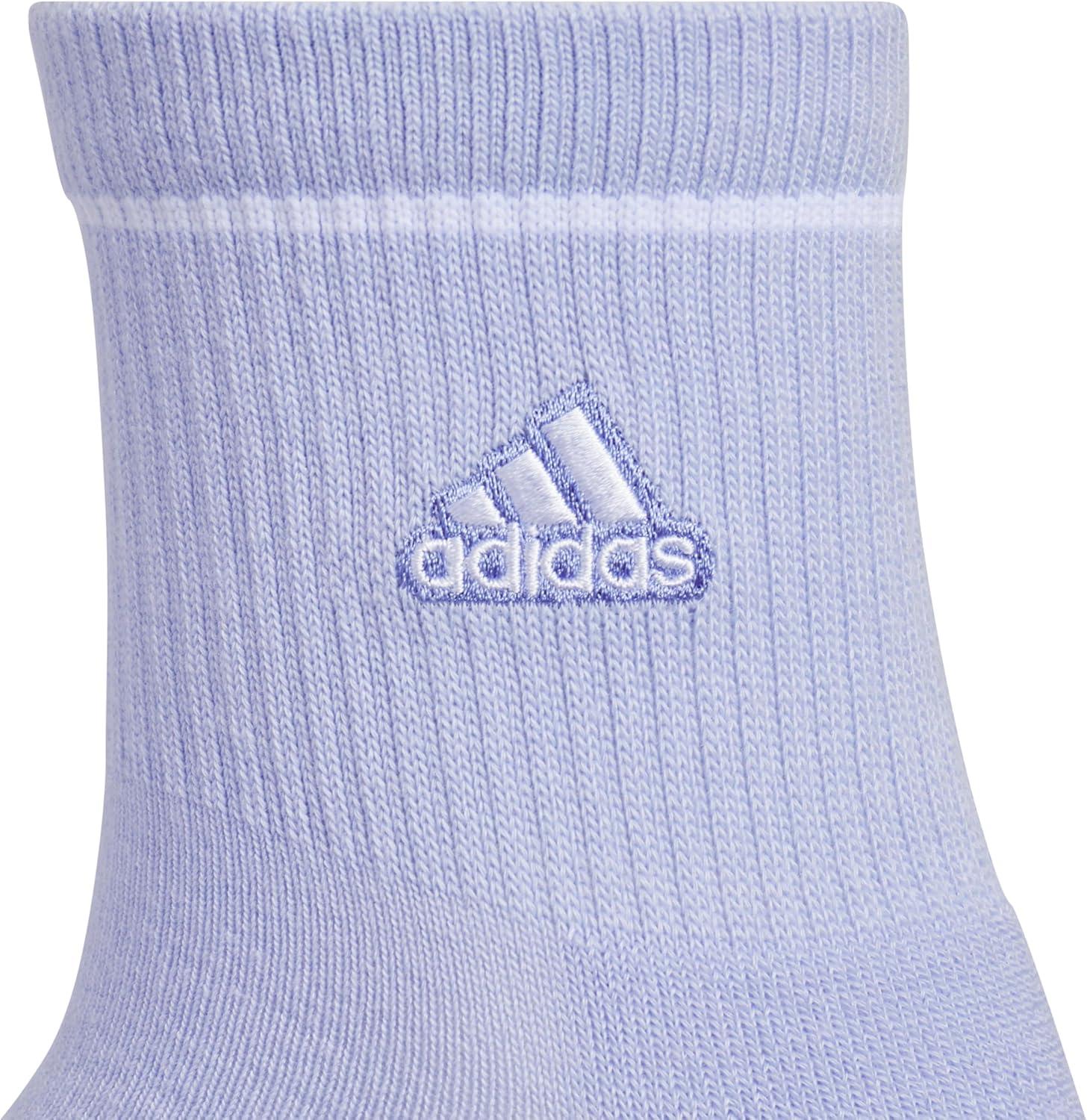 image:imageadidas Womens Cushioned Sport High Quarter Socks 3 Pairs Durable amp ComfortableViolet Tone PurpleMedium Grey HeatherWhite2