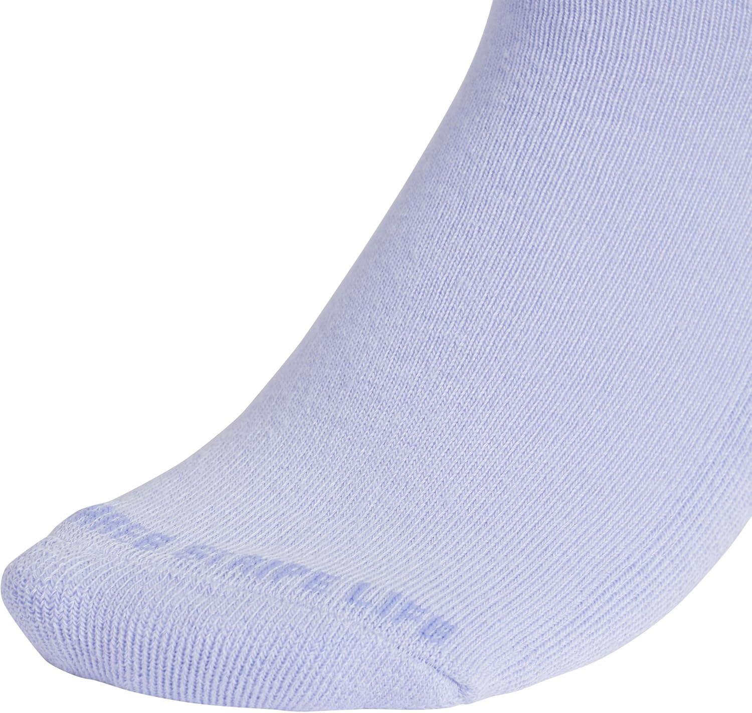 image:imageadidas Womens Cushioned Sport High Quarter Socks 3 Pairs Durable amp ComfortableViolet Tone PurpleMedium Grey HeatherWhite2