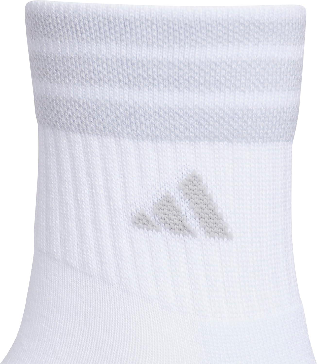 image:imageadidas Womens Cushioned Sport High Quarter Socks 3 Pairs Durable amp ComfortableWhite3stripe4