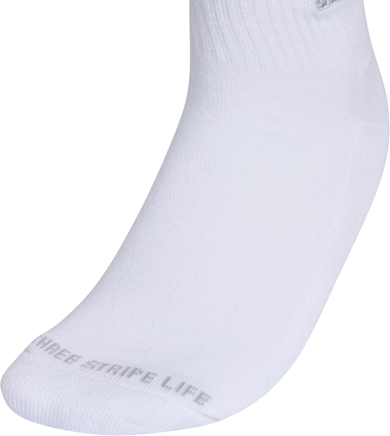image:imageadidas Womens Cushioned Sport High Quarter Socks 3 Pairs Durable amp ComfortableWhiteClear Onix Grey2
