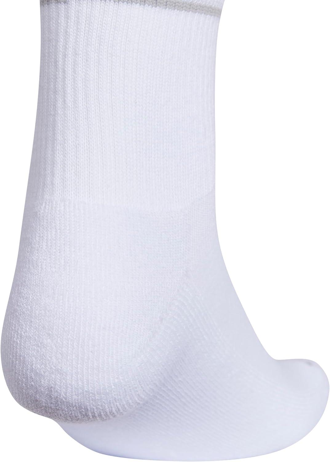 image:imageadidas Womens Cushioned Sport High Quarter Socks 3 Pairs Durable amp ComfortableWhiteClear Onix Grey2
