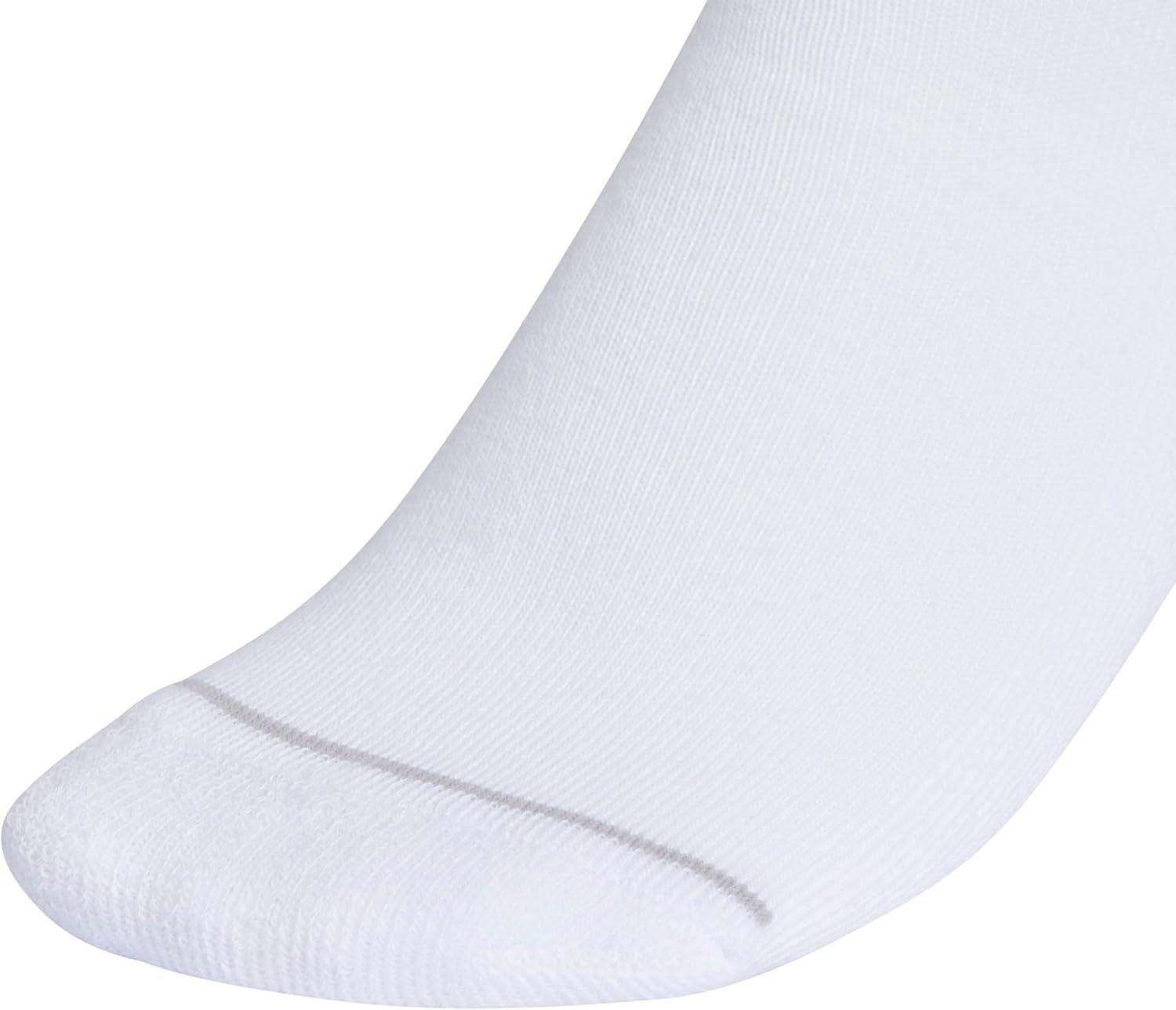 image:imageadidas Womens Cushioned Sport High Quarter Socks 3 Pairs Durable amp ComfortableWhiteClear Onix Grey3stripe3