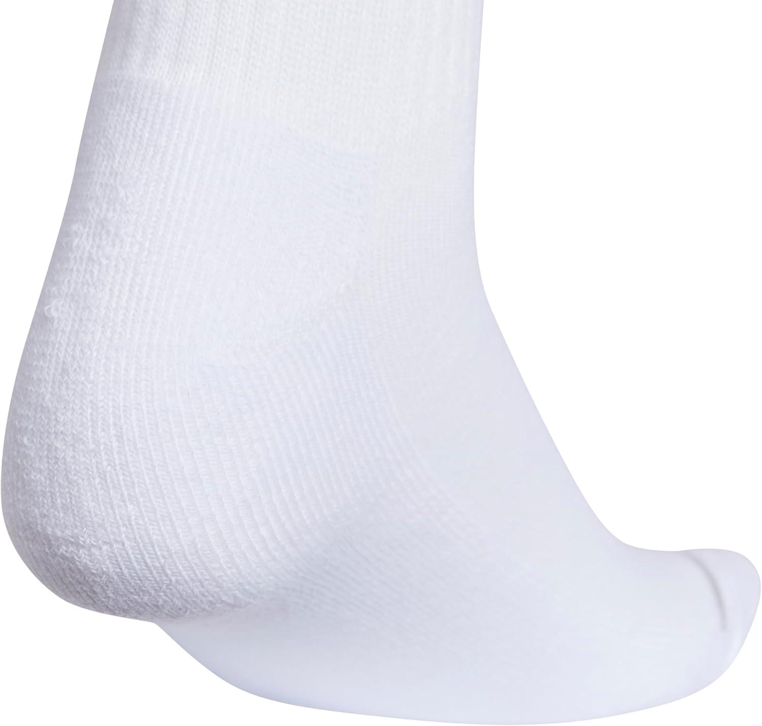 image:imageadidas Womens Cushioned Sport High Quarter Socks 3 Pairs Durable amp ComfortableWhiteClear Onix Grey3stripe3