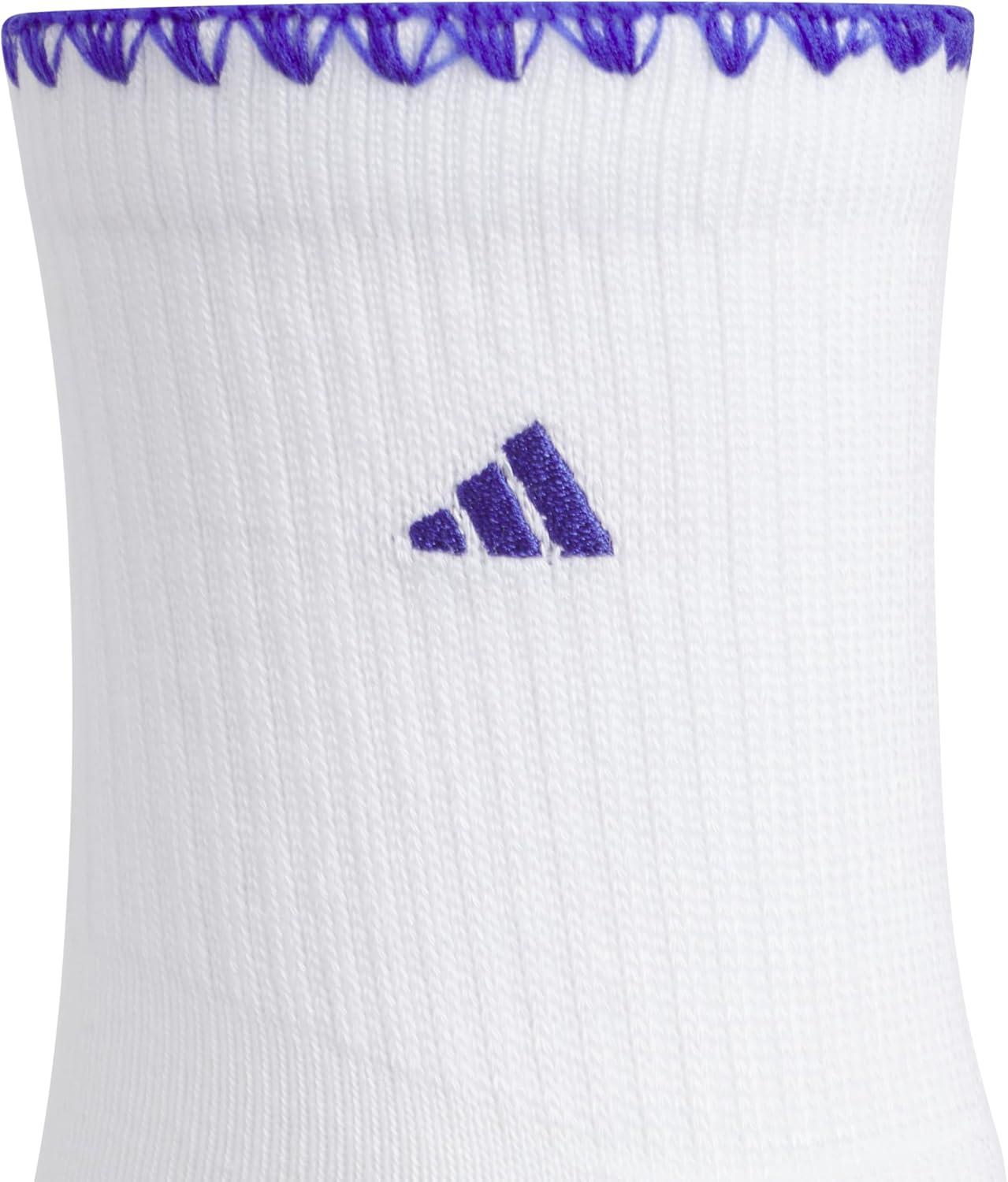 image:imageadidas Womens Cushioned Sport High Quarter Socks 3 Pairs Durable amp ComfortableWhiteClear Onix GreyMagic Lilac PurpleLuxe
