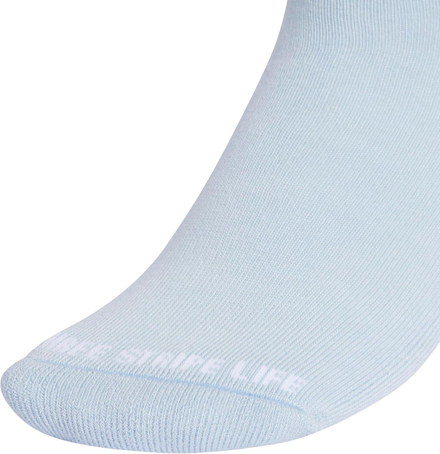 image:imageadidas Womens Cushioned Sport High Quarter Socks 3 Pairs Durable amp ComfortableWonder BlueCool Light HeatherWhite2
