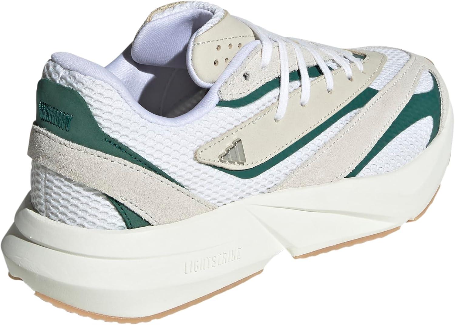 image:imageadidas Womens Lightstride SneakersOff WhiteSilver MetallicCollegiate Green